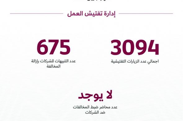 لمتابعة التزام المنشآت بالقوانين والقرارات الوزارية.. «العمل» تكثّف التفتيش على مواقع العمل