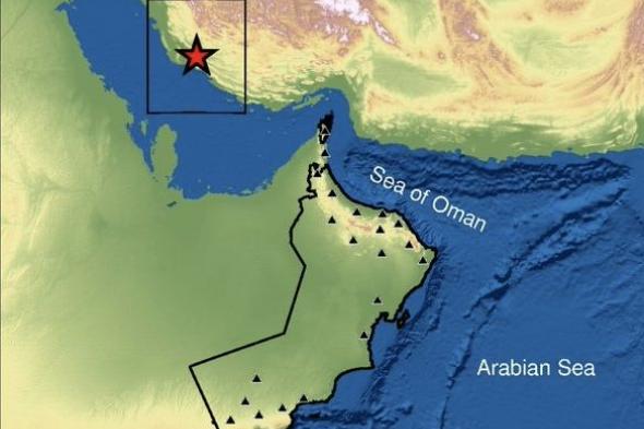 رصد هزة أرضية متوسطة تبعد 449 كم شمال غرب مدينة خصب